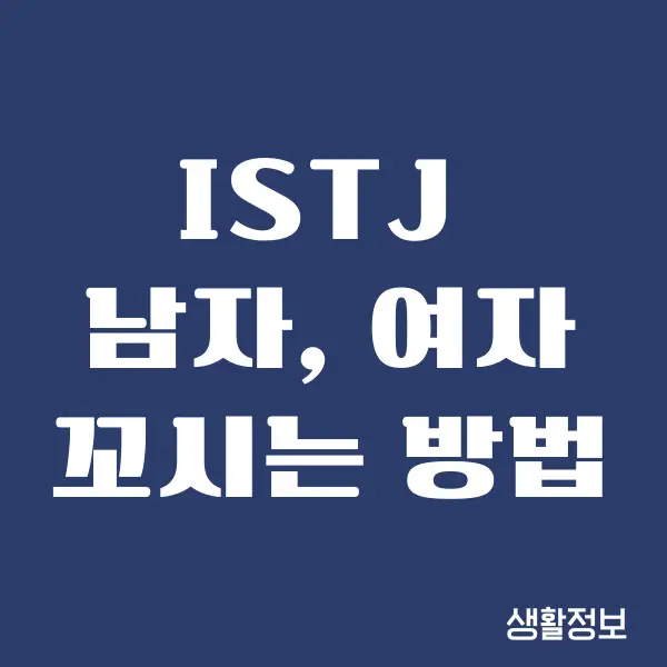 ISTJ 꼬시는 법, 연애 특징 팩폭 썸 연락 잇티제 이상형