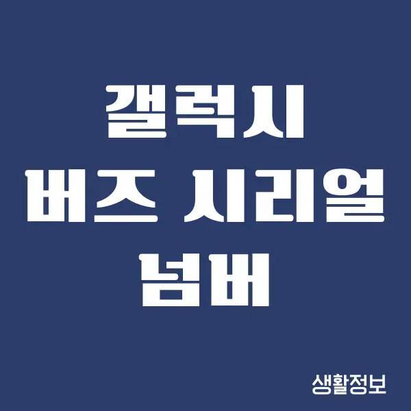 갤럭시 버즈 시리얼 넘버, 일련 번호 조회하는 방법